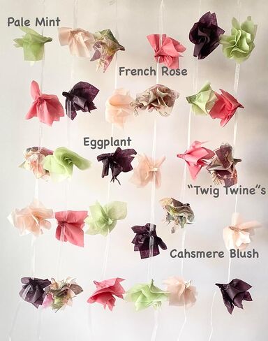 كولورز اوف رينبو مناديل ورقية مطبوعة بشكل جميل (50 ورقة، 20 انش × 14.5 انش) لتغليف الهدايا وشنط الهدايا وتزيين الحفلات والمشاريع اليدوية (غصين وخيوط) in Kuwait