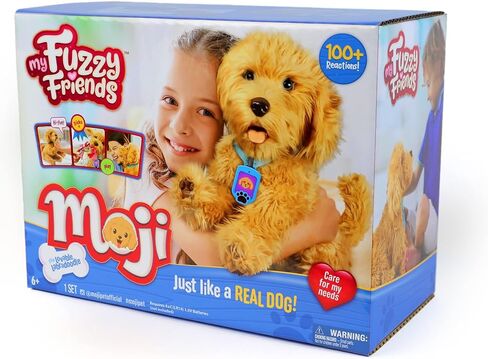 My Fuzzy Friend Moji Interactive Labradoodle - لعبة كلب قطيفة للأولاد والبنات، حيوان أليف محبوب ونابض بالحياة، بني in Kuwait