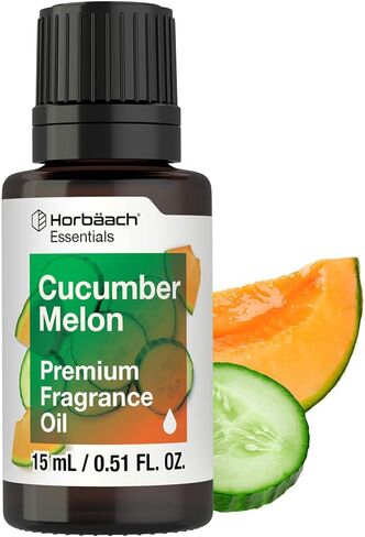 زيت عطري برائحة البطيخ والخيار | 0.55 اونصة سائلة (15 مل) | درجة ممتازة | للموزعات وصناعة الشموع والصابون والمشاريع التي تصنعها بنفسك والمزيد | من هورباتش in Kuwait