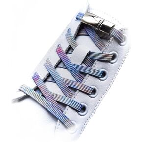 nikwesm Magnetic No Tie Elastic Shoe Laces for Kids Adults, No screw, One Size Fits All