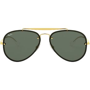 Ray-Ban RB3584N Blaze Aviator Sunglasses, Gold/Dark Green, 58 mm