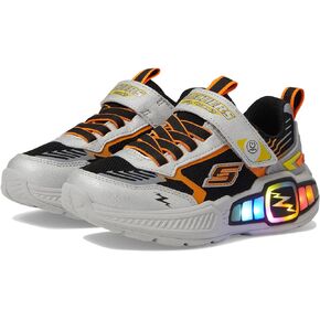 Skechers Boy's Light Storm 3 Sneaker, Silver/Black, 12 Little Kid