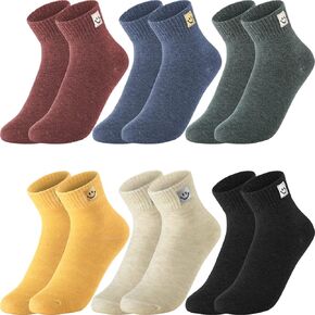 Jiuguva 6 Pairs Smile Face Socks Smiling Face Cute Socks Novelty Funny Pattern Aesthetic Socks Ankle Smile Socks