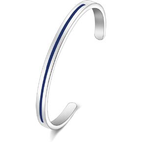 KUIYAI The Thin Red Line Jewelry Firefighter Support Gifts for Women Female Officer Firefighters Wife Bangle Police Officer Gift in Kuwait