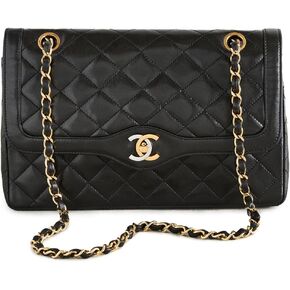 ما يدور حول حقيبة شانيل بلاك لامب باريس المحدودة للنساء مقاس 10 بوصات، سوداء، مقاس واحد in Kuwait