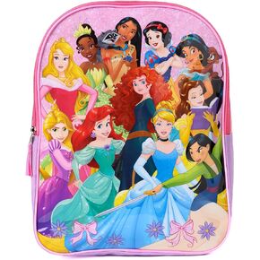 Disney 15" Backpack Girls Princess Belle Ariel Jasmine Tiana Mulan Rapunzel Pink in Saudi Arabia