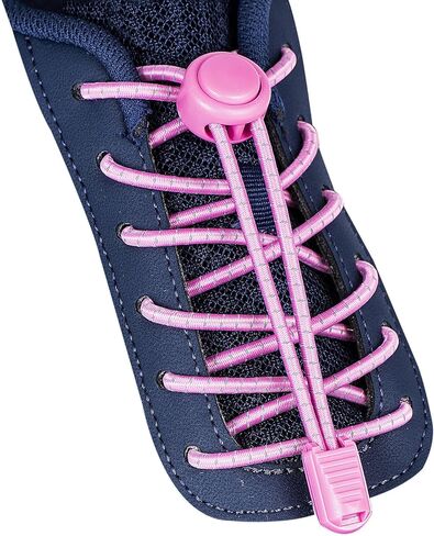 No Tie Shoelaces - Tieless Elastic Shoe Laces - Strong Lock Shoelaces for Sneakers - One Size Fits All for Adults and Kids in Saudi Arabia