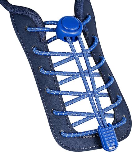 No Tie Shoelaces - Tieless Elastic Shoe Laces - Strong Lock Shoelaces for Sneakers - One Size Fits All for Adults and Kids in Saudi Arabia