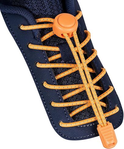 No Tie Shoelaces - Tieless Elastic Shoe Laces - Strong Lock Shoelaces for Sneakers - One Size Fits All for Adults and Kids in Saudi Arabia