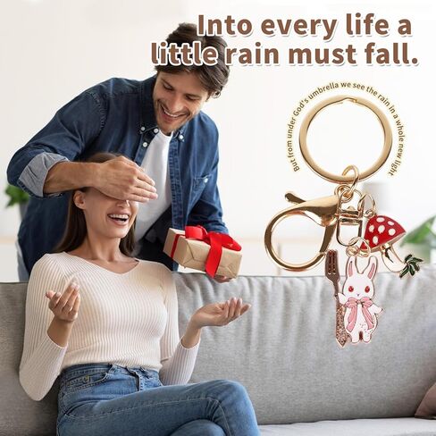 سلسلة مفاتيح أرنب brvayirl، سلسلة مفاتيح الفطر، أفكار هدايا عيد ميلاد للشباب، مع تغليف الهدايا in Kuwait