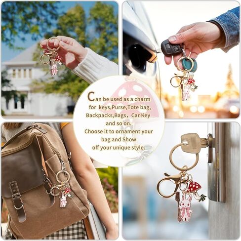 سلسلة مفاتيح أرنب brvayirl، سلسلة مفاتيح الفطر، أفكار هدايا عيد ميلاد للشباب، مع تغليف الهدايا in Kuwait