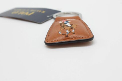 Polo Ralph Lauren Multi-Color Big Pony Key Chain Fob Leather Tan in Saudi Arabia
