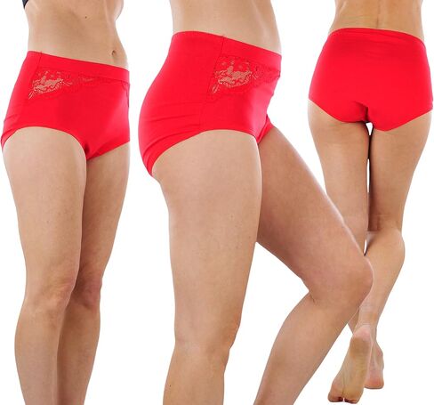 ToBeInStyle Women's Pack of 6 High-Waisted Girdle Brief Tummy Support Everyday Panties in Kuwait