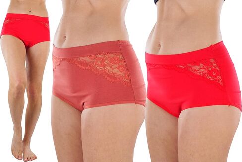 ToBeInStyle Women's Pack of 6 High-Waisted Girdle Brief Tummy Support Everyday Panties in Kuwait
