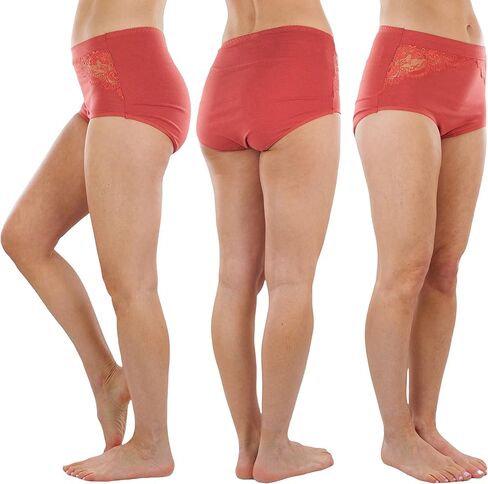 ToBeInStyle Women's Pack of 6 High-Waisted Girdle Brief Tummy Support Everyday Panties in Kuwait