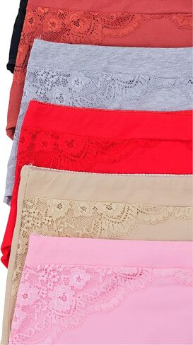 ToBeInStyle Women's Pack of 6 High-Waisted Girdle Brief Tummy Support Everyday Panties in Kuwait