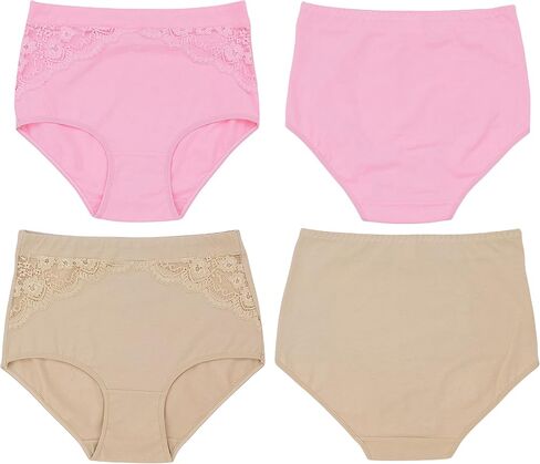 ToBeInStyle Women's Pack of 6 High-Waisted Girdle Brief Tummy Support Everyday Panties in Kuwait