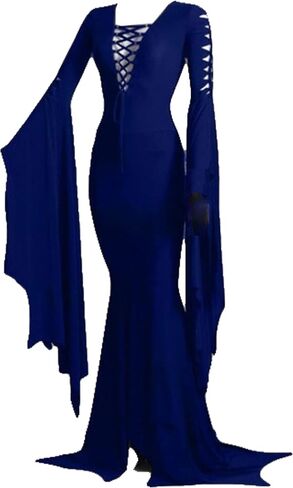 NANAMEEI Women's Costume Adult Dress Gothic Witch Vintage Dress for Halloween Carnival Party in Kuwait