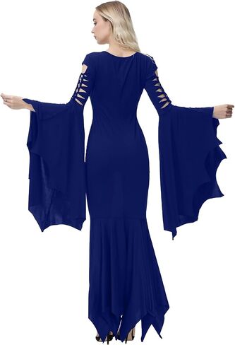 NANAMEEI Women's Costume Adult Dress Gothic Witch Vintage Dress for Halloween Carnival Party in Kuwait