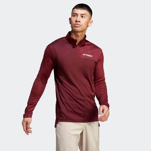 adidas Men's Terrex Multi Half-Zip Long Sleeve T-Shirt in Saudi Arabia