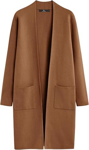 LILLUSORY Women's Long Oversized Cardigan Sweaters Lightweight Fall Coatigan Jacket Trendy 2023 Knit Winter Coats in Saudi Arabia