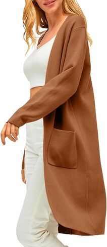 LILLUSORY Women's Long Oversized Cardigan Sweaters Lightweight Fall Coatigan Jacket Trendy 2023 Knit Winter Coats in Saudi Arabia