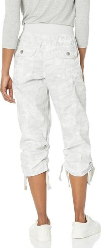 Calvin Klein Performance Women's Rib Waistband Shirring Detail Capri Length Convertible Cargo 20"-22" Inseam in Saudi Arabia