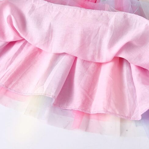 VIKITA Toddler Girls Dresses Summer Sleeveless Polyester Tutu Dresses for Girls 3-12 Years in Kuwait