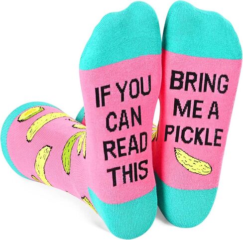 جوارب sockfun المرحة المخللة على شكل دونات الفشار والآيس كريم للنساء والفتيات المراهقات، هدايا مبتكرة على شكل دونات مخلل، إذا كنت تستطيع قراءة هذا in Kuwait