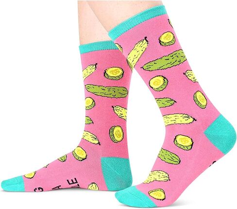 جوارب sockfun المرحة المخللة على شكل دونات الفشار والآيس كريم للنساء والفتيات المراهقات، هدايا مبتكرة على شكل دونات مخلل، إذا كنت تستطيع قراءة هذا in Kuwait