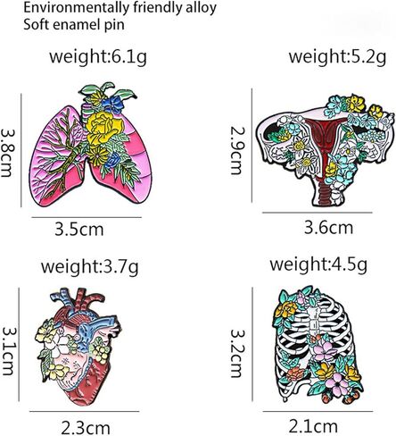 Uterus Brooch Pins Medical Ovaries Brooch Badge Lapel Pin Nurse Enamel Pins Uterine Medicine Brooches Gifts for Medical Doctor Nurse Women Girls Graduation Student in Kuwait