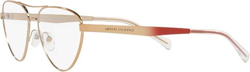 A|X Armani Exchange Women's AX1051 Pilot Prescription Eyewear Frames, Shiny Rose Gold/Demo Lens, 55 mm in Saudi Arabia