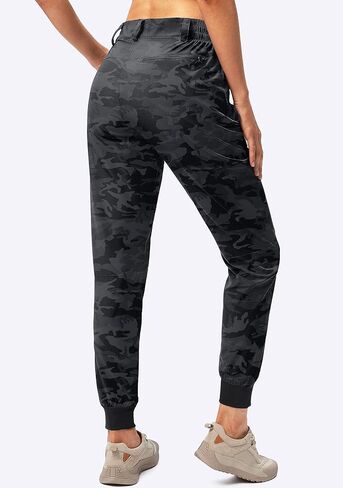 Pudolla Women's Golf Joggers Lightweight Hiking Cargo Pants Waterproof for Travel Camping Walk with Zipper Pockets in Saudi Arabia