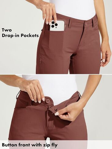 Willit Women's Golf Pants Stretch Hiking Pants Quick Dry Lightweight Outdoor Casual Pants with Pockets Water Resistant in Kuwait