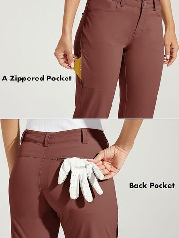 Willit Women's Golf Pants Stretch Hiking Pants Quick Dry Lightweight Outdoor Casual Pants with Pockets Water Resistant in Kuwait