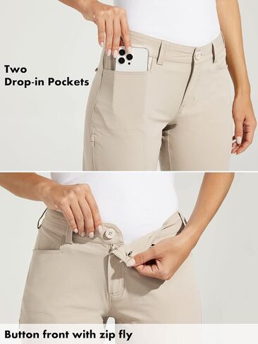 Willit Women's Golf Pants Stretch Hiking Pants Quick Dry Lightweight Outdoor Casual Pants with Pockets Water Resistant in Kuwait