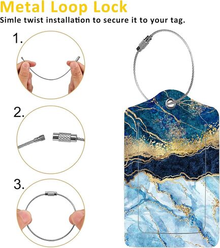 2 Pack Sunrise Over The Beach Luggage Tag for Suitcases Beach with Palm Trees PU Leather Bag Travel Suitcase ID Identifier Baggage Tags for Women Men Travel in Kuwait