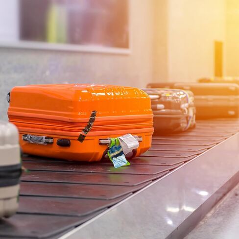 2 Pack Sunrise Over The Beach Luggage Tag for Suitcases Beach with Palm Trees PU Leather Bag Travel Suitcase ID Identifier Baggage Tags for Women Men Travel in Kuwait