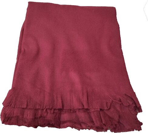 PARIJAT HANDICRAFT Wool Meditation Shawl Tibet Monks Burgundy Red Wool Wrap to Strengthen Your Daily Meditation Practice, Unisex (97X50) in Saudi Arabia