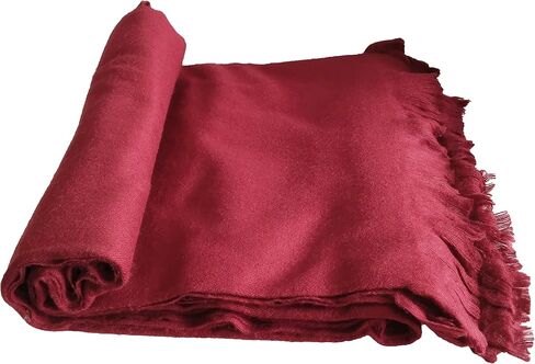 PARIJAT HANDICRAFT Wool Meditation Shawl Tibet Monks Burgundy Red Wool Wrap to Strengthen Your Daily Meditation Practice, Unisex (97X50) in Saudi Arabia