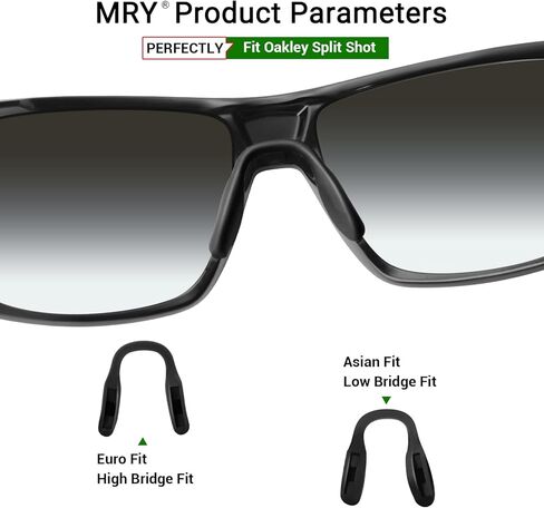 وسادات أنف بديلة من Mryok لنظارة شمسية Oakley Split Shot OO9416/Split Time/Crossrange/Crossrange R/XL - خيارات in Kuwait