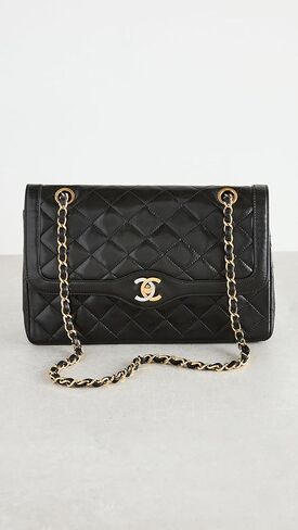 ما يدور حول حقيبة شانيل بلاك لامب باريس المحدودة للنساء مقاس 10 بوصات، سوداء، مقاس واحد in Kuwait