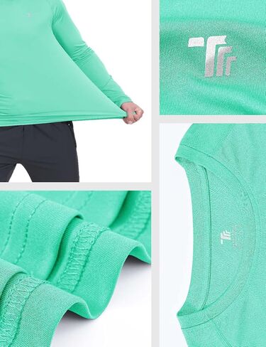 Rdruko Men's Rash Guard Long Sleeve UPF 50+ Sun Protection Quick Dry Swim Hiking Athletic Shirts in Kuwait