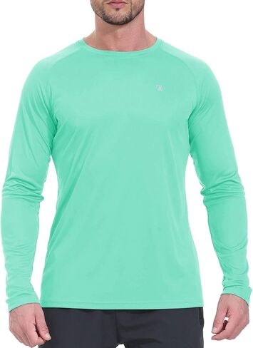 Rdruko Men's Rash Guard Long Sleeve UPF 50+ Sun Protection Quick Dry Swim Hiking Athletic Shirts in Kuwait