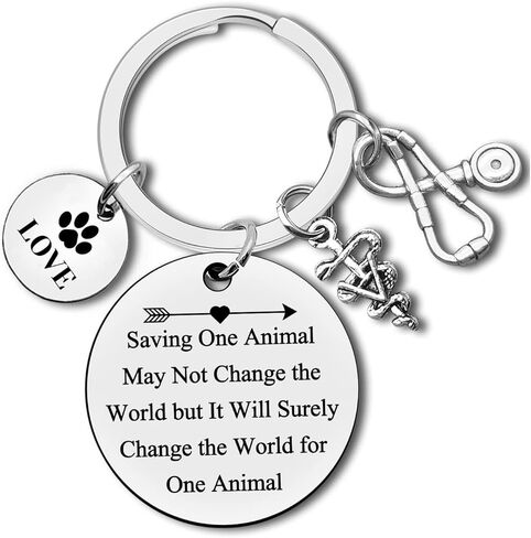Dabihu Veterinarian Appreciation Keychain Vet Tech Gifts Veterinary Tech Animal Rescue Gifts Veterinarian Graduation Gift in Kuwait