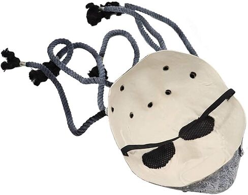ZHANMAUU Mask Halloween Mask With Long Hair Braid,Scary Knot Rope Mask Full Face Latex Mask Halloween Cosplay CostumeProps in Saudi Arabia