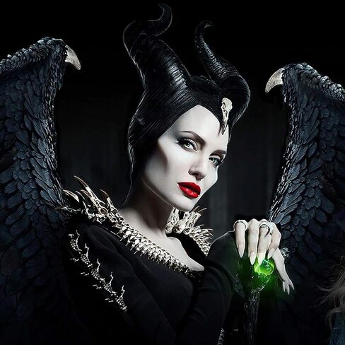 Maleficent Movie Cosplay mask Deluxe Black Horn Helmet Halloween in Saudi Arabia