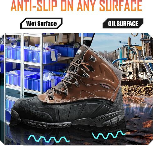 Steel Toe Shoes for Men Indestructible Puncture Proof Work Shoes Slip-Resistant Electrical Resistance Safety Shoe in Saudi Arabia