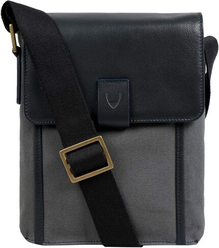 Hidesign Aiden Genuine Leather Mini Crossbody Men/Women Messenger Bag/Travel Bag / 10.5" iPad Bag, Beige in Kuwait