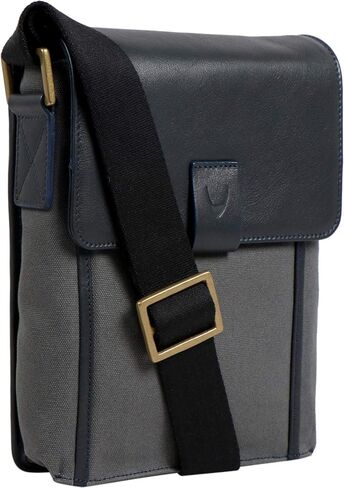 Hidesign Aiden Genuine Leather Mini Crossbody Men/Women Messenger Bag/Travel Bag / 10.5" iPad Bag, Beige in Kuwait
